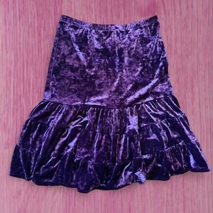 purple velvet whimsy goth maxi skirt